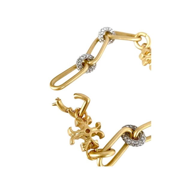 NEW Tory Burch Roxanne Chain Pavè Bracelet - Picture 4 of 5